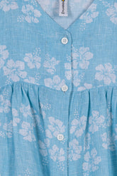 Sky Floral Girl's Top